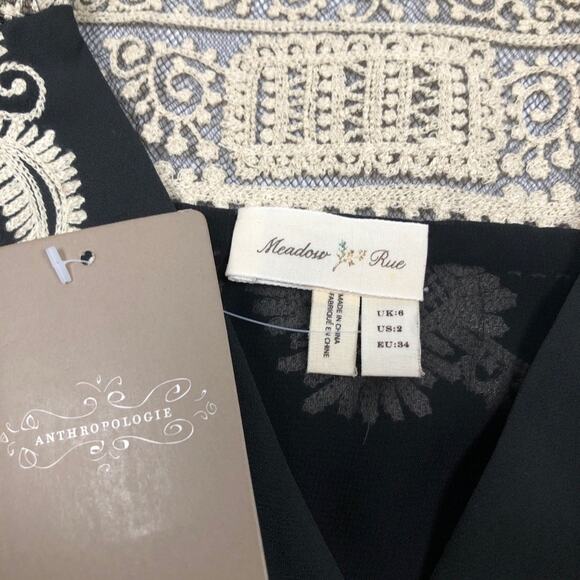 Anthropolgie  NWT  Meadow Rue Embroidered Dress Size 2 - Picture 6 of 7